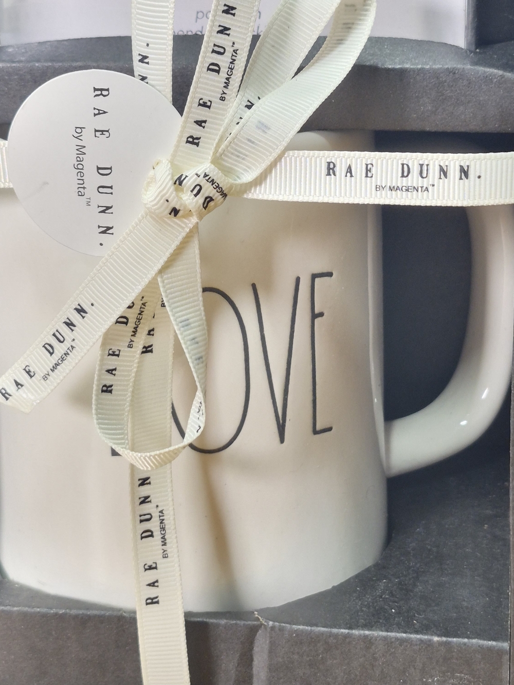 New Rae Dunn Gold and White Half-Dome Pendant Necklace And Mug Set - Picture 3 of 5